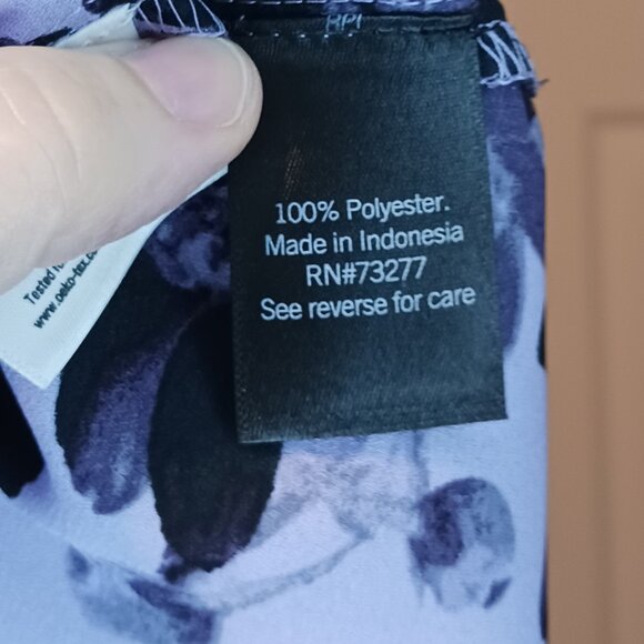 #81 3/$18 - Simply Vera Purple/Black Short Sleeve Top Size XS - Picture 5 of 6